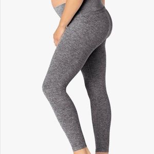 EUC - Spacedye Beyond the Bump Midi Maternity Legging - M - Black-White